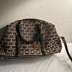 Michael Kors Tan and Black Satchel